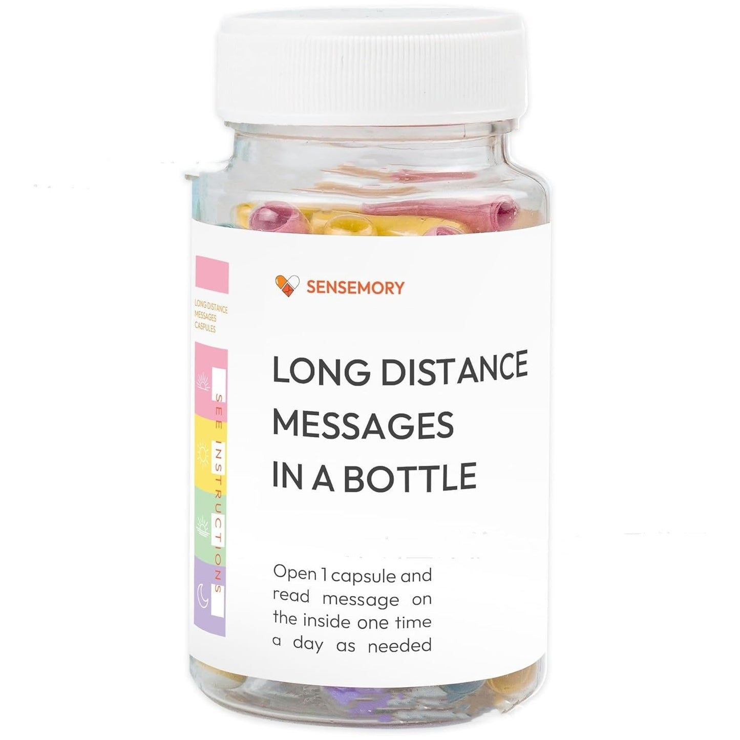 Love Messages In A Bottle Long Distance Relationship Pre-written Love Capsule Pot Gift D style with words 100X55X55mm Infinite Avenue