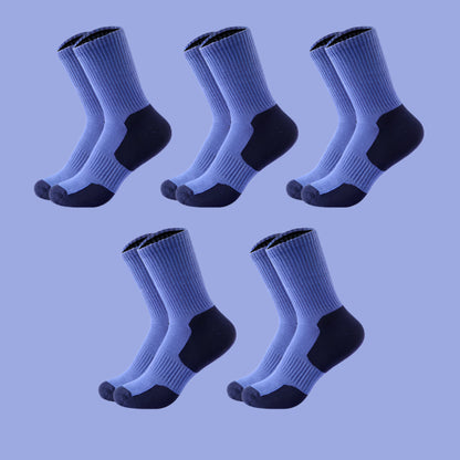 Men's Mid-Calf Socks – Sweat-Absorbing & Deodorant Blue Average Size 39 to 45 Infinite Avenue