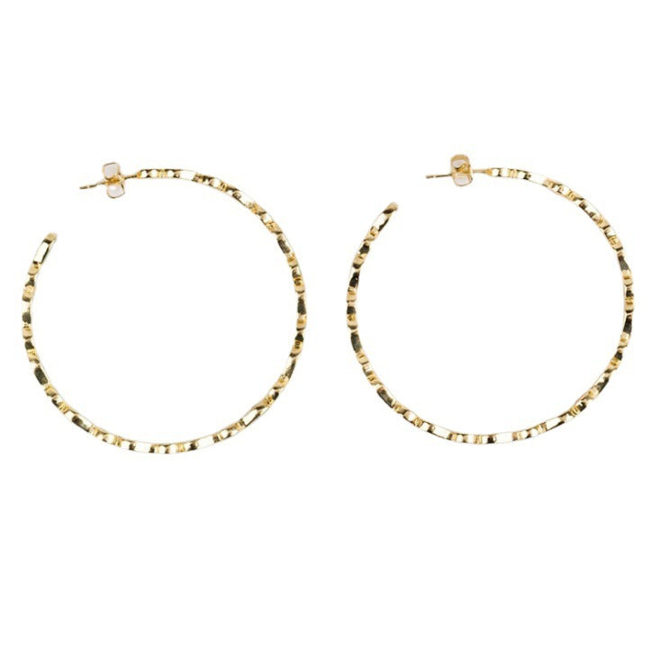 Exaggerated Creative Big C- Shaped Round Ring Earrings Infinite Avenue