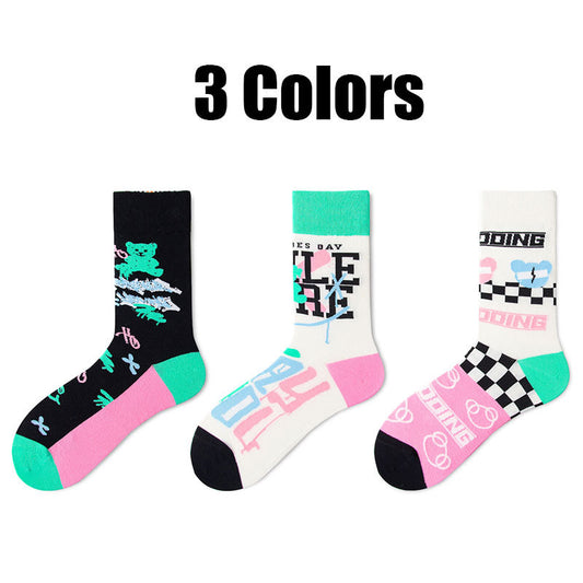 3 Pairs Men's Crew Socks – Breathable, Odor-Resistant & Non-Slip 3 Pairs Socks Infinite Avenue