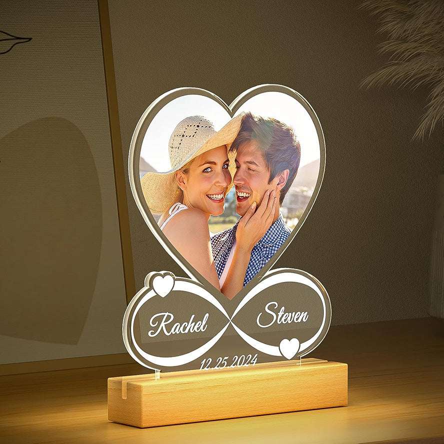 Valentine's Day Night Light Acrylic Color Printing Photo Personalized Ornament Infinite Avenue