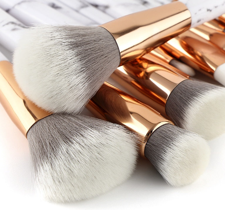 11-Piece Marble Makeup Brush Set Infinite Avenue