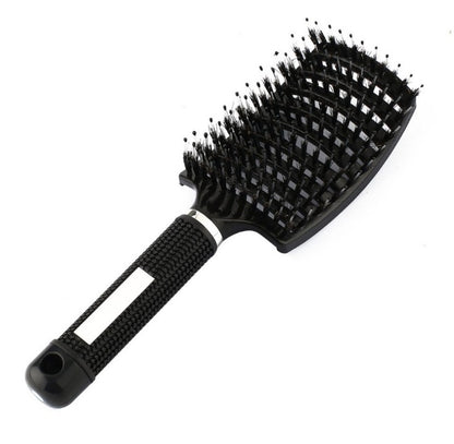 Hairbrush Anti Klit Brushy Haarborstel Women Detangler Hair Brush Bristle Nylon Scalp Massage Teaser Hair Brush Comb Black Brush Infinite Avenue