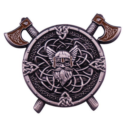 Viking Aoding Brooch Vintage Golden M Badge Accessories Infinite Avenue