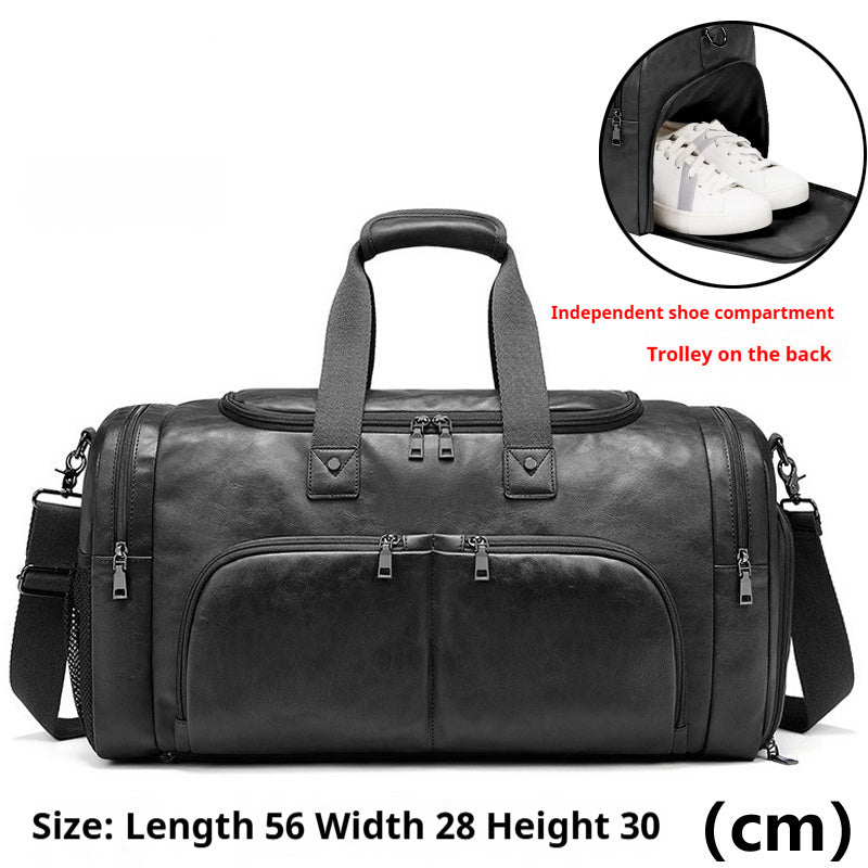 Men's Portable Travel Bag Crossbody Business Short Distance Business Bag Large Capacity Black 56X28X30CM Infinite Avenue