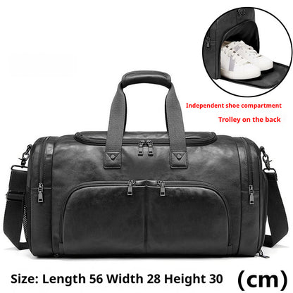 Men's Portable Travel Bag Crossbody Business Short Distance Business Bag Large Capacity Black 56X28X30CM Infinite Avenue