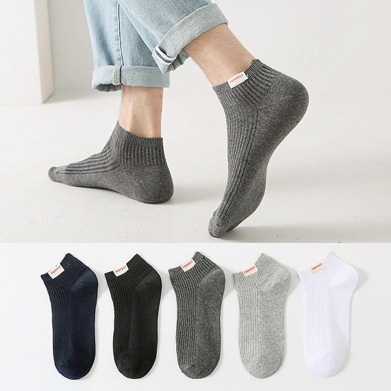 Men's Solid Color Calibration Socks – Double Needle Cotton Infinite Avenue