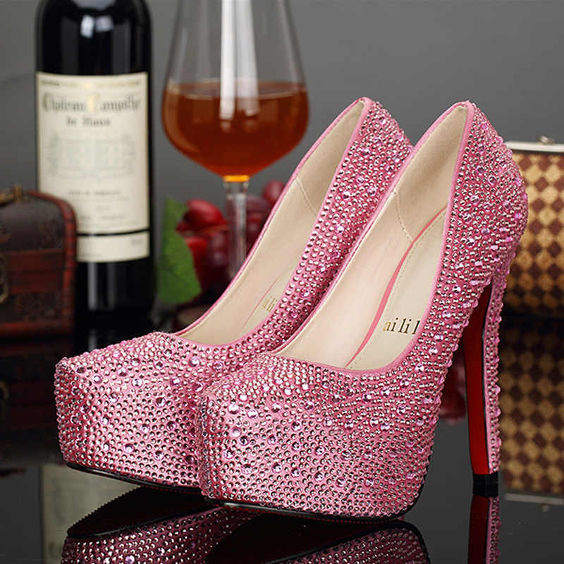 Plus Size Crystal 14cm Super High Heels Infinite Avenue