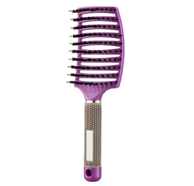 Hairbrush Anti Klit Brushy Haarborstel Women Detangler Hair Brush Bristle Nylon Scalp Massage Teaser Hair Brush Comb Purple Brush Infinite Avenue