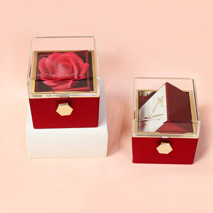 Rotating Rose Soap Flower Gift Box – Valentine's Day Packaging Infinite Avenue