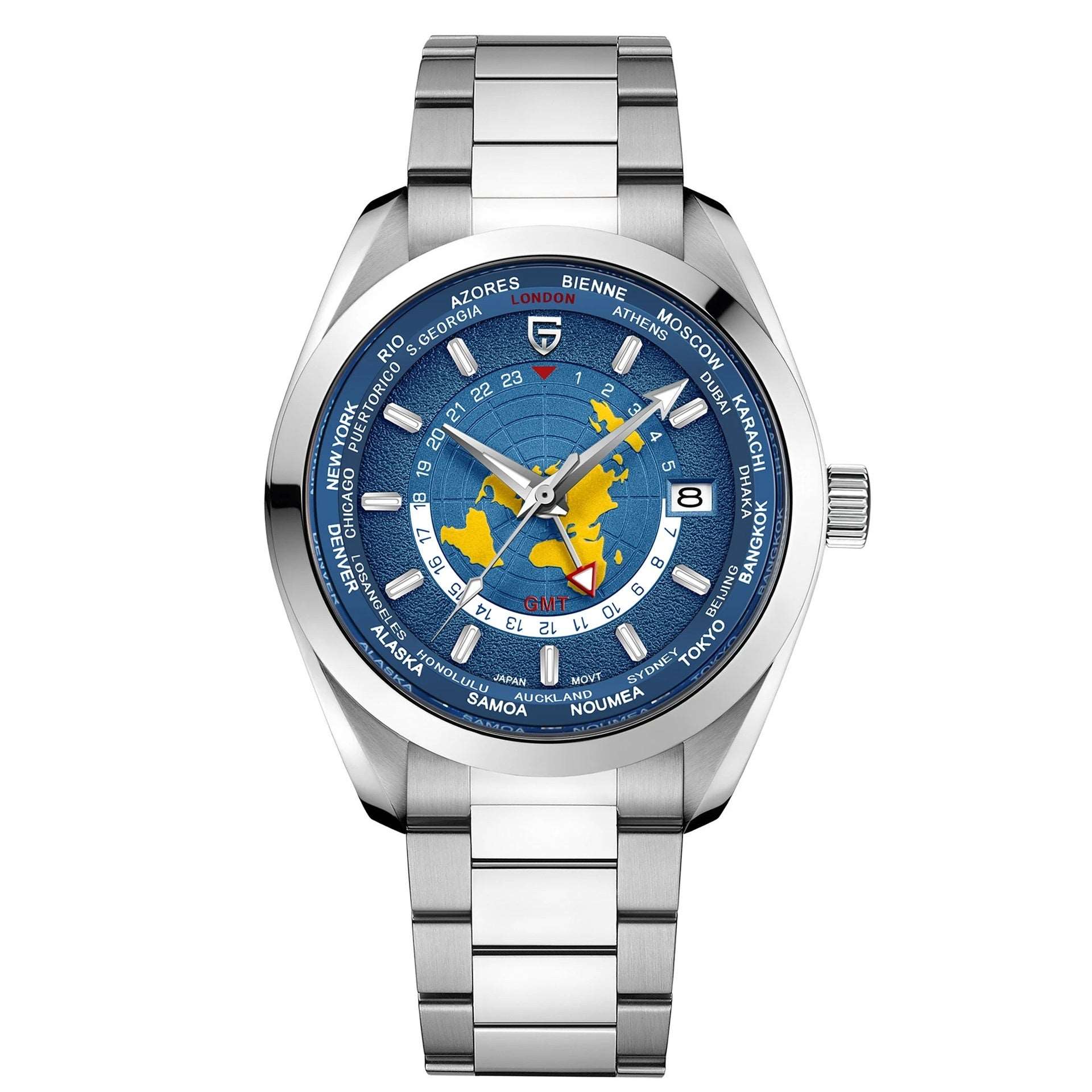 Men's Multifunctional Mechanical GMT Dual Time Zone Luminous Watrproof Watch Infinite Avenue