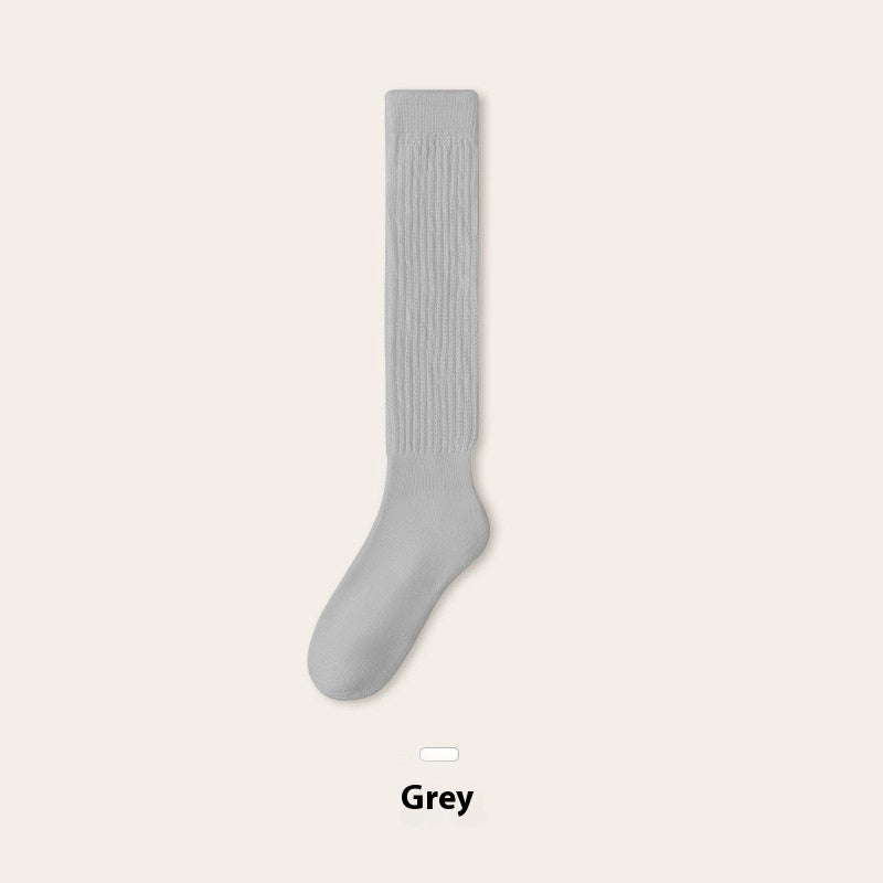 Women's Fleece-Lined Warm Bunching Socks Gray Free Size Infinite Avenue