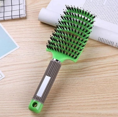 Hairbrush Anti Klit Brushy Haarborstel Women Detangler Hair Brush Bristle Nylon Scalp Massage Teaser Hair Brush Comb Green Brush Infinite Avenue