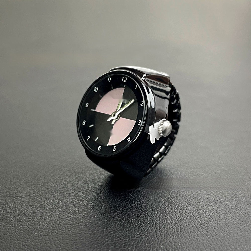 New Luminous Men And Women Student Minimalist Creative Ring Watch Pink Infinite Avenue