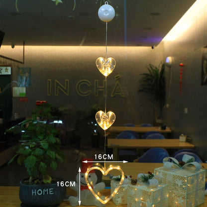 3pcs LED Star Lights – Christmas Tree & Window Hanging Ornaments Three Pendants Love Infinite Avenue