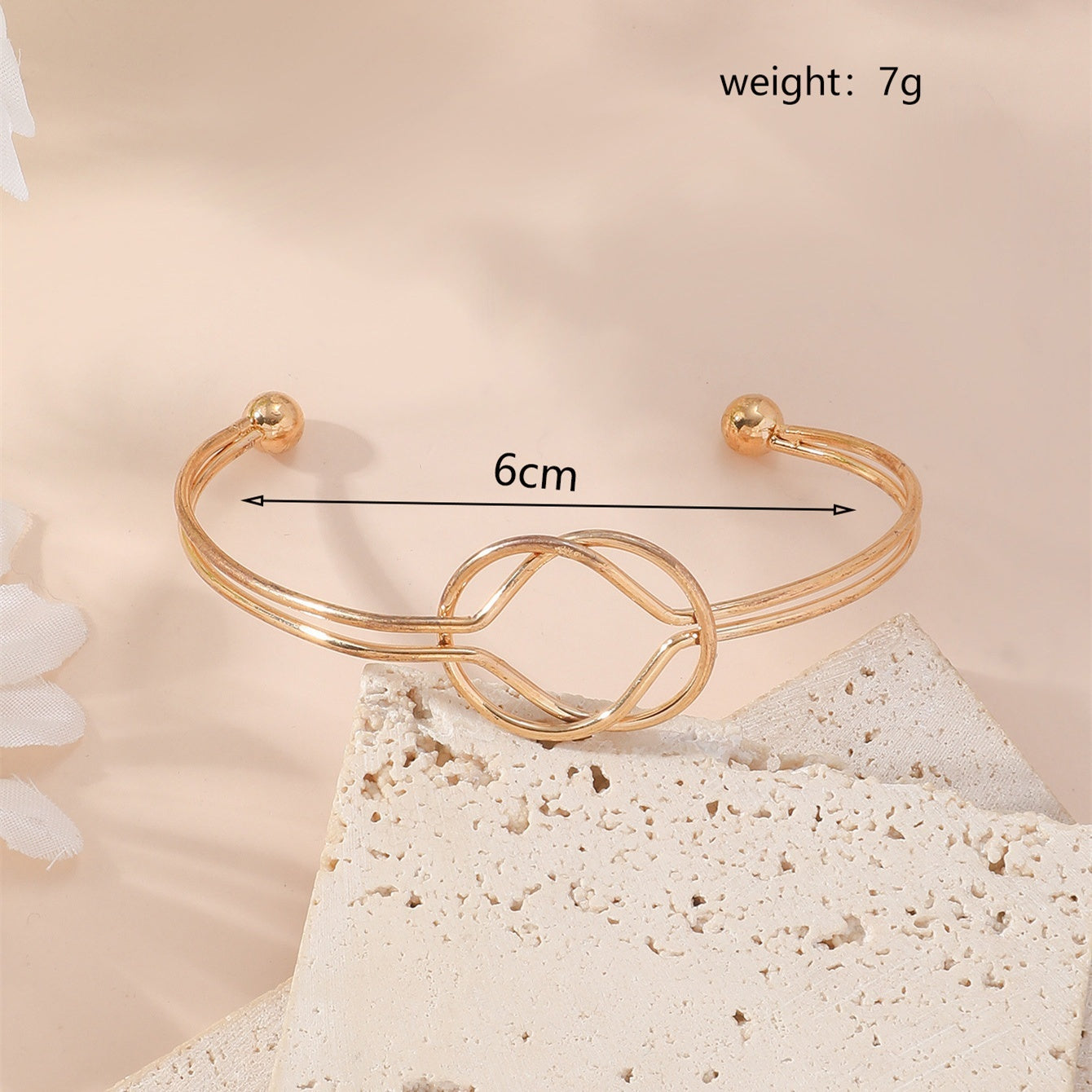 Metal Twist Geometric Knot Winding Hollow Open-end High-grade Light Luxury Personality Fashion Ladies' Bracelet 6Style Bracelet Pure Natural Infinite Avenue