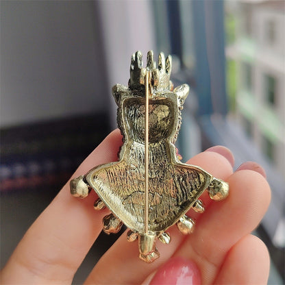 Women's Diamond Crown Bear Brooch Infinite Avenue