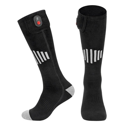 Electric Heating Pure Cotton Socks Skiing Casual Men And Women Warm-keeping Socks Black And Gray Thin Socks Free Size Infinite Avenue