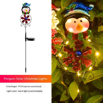 Solar LED Christmas Snowman & Elk Ground Lights Penguin Infinite Avenue