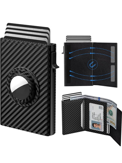 Men's Ultra-thin Smart Wallet Card Clamp Carbon Fiber Infinite Avenue