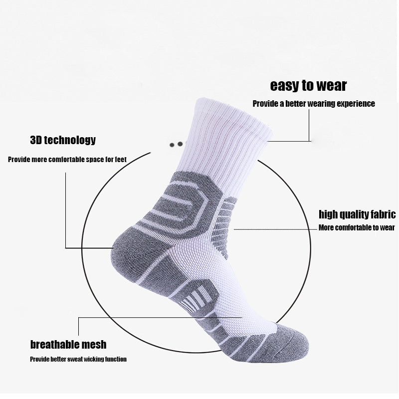 4 Pairs Compression Crew Running Socks Athletic Socks For Men With Cushion Work Hiking Basketball Sport Socks Anti-odor And Anti-slip For Running Fitness Hiking And Cycling Infinite Avenue