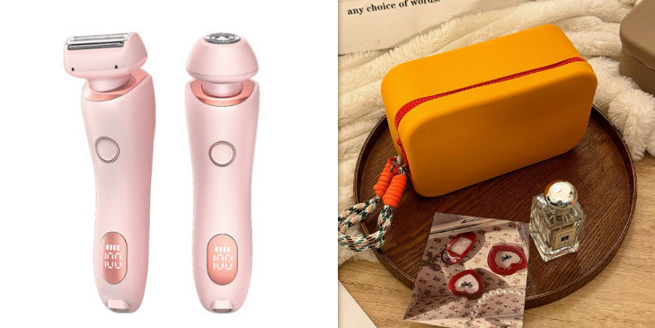 2-in-1 USB Rechargeable Epilator & Trimmer – Women’s Body Shaver Pink and Sweet Red set USB Infinite Avenue