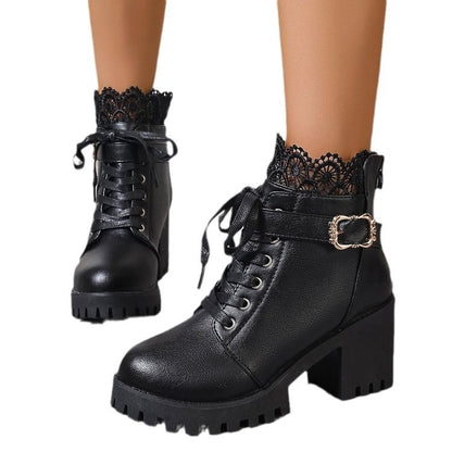 Fall Winter Fashion Korean Style Plus Size Short Boots Women Infinite Avenue