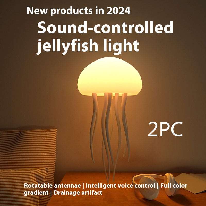 Jellyfish Mood Lamp LED Jellyfish Night Light Portable Jellyfish Lamp Jellyfish Decorations Smart Table Lamp For Bedside Desk Hanging Style 2PCS Infinite Avenue