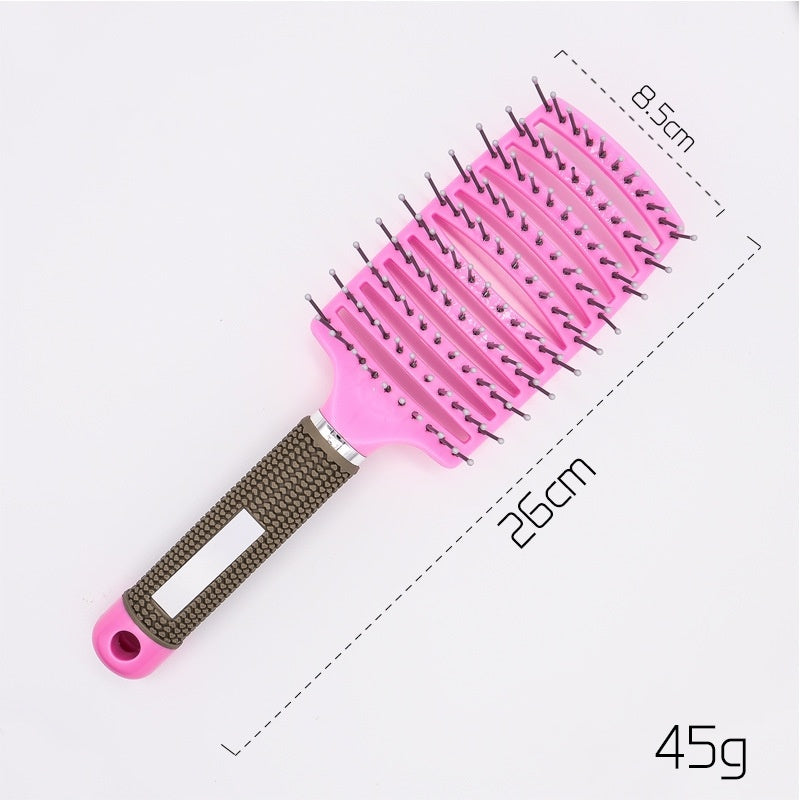 Hairbrush Anti Klit Brushy Haarborstel Women Detangler Hair Brush Bristle Nylon Scalp Massage Teaser Hair Brush Comb Pink No brush Infinite Avenue