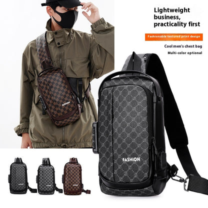 Men's Chest Bag Password Lock Men's Messenger Bag Travel Leisure Infinite Avenue