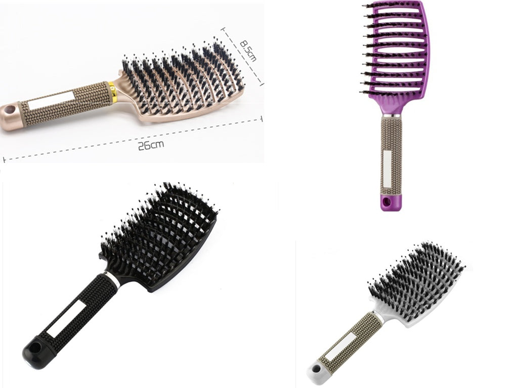 Hairbrush Anti Klit Brushy Haarborstel Women Detangler Hair Brush Bristle Nylon Scalp Massage Teaser Hair Brush Comb Set Brush 4pc Infinite Avenue