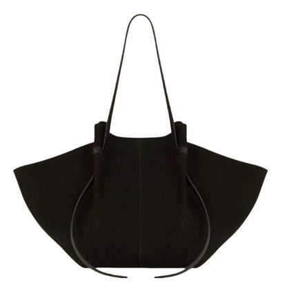 Women's Suede Shoulder Tote Bag – Large Capacity, Portable Black 21x15x37CM Infinite Avenue