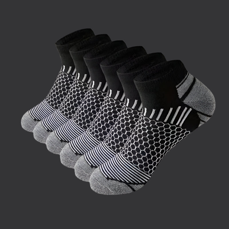 Men's Breathable Running & Basketball Ankle Socks Dark Gray 10Pairs Infinite Avenue