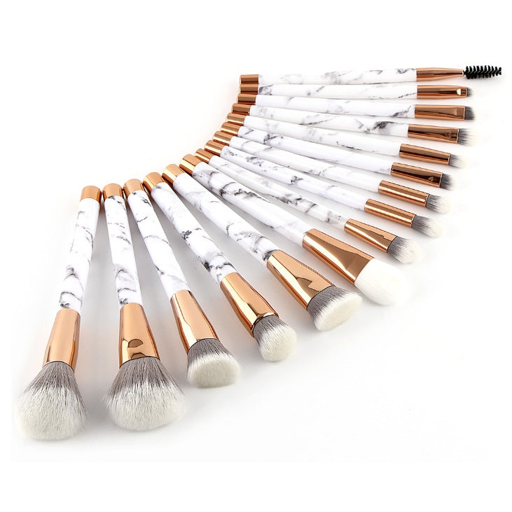 11-Piece Marble Makeup Brush Set Infinite Avenue