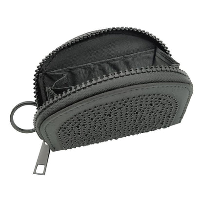 Hot Diamond Pouch Curved Wallet Black Infinite Avenue