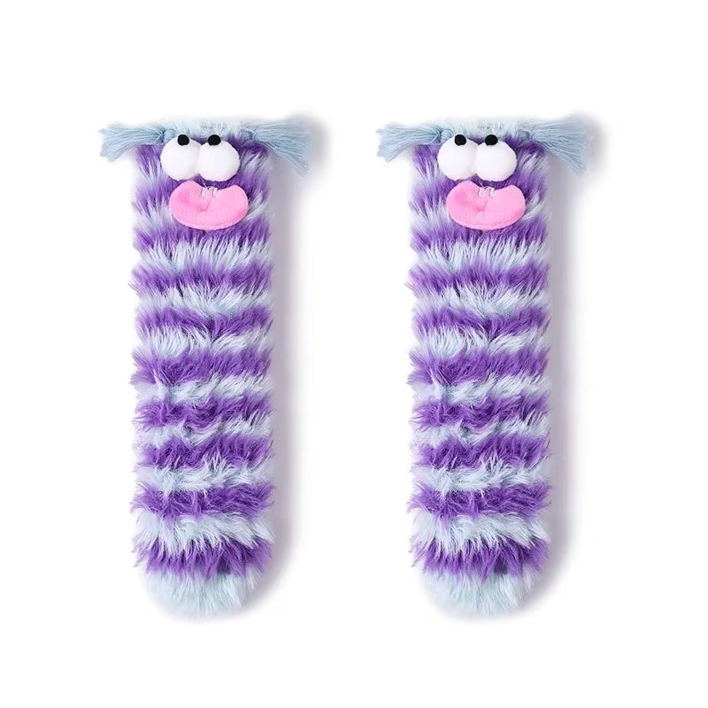 Women's Winter Cartoon Thickened Warm Socks Purple Infinite Avenue