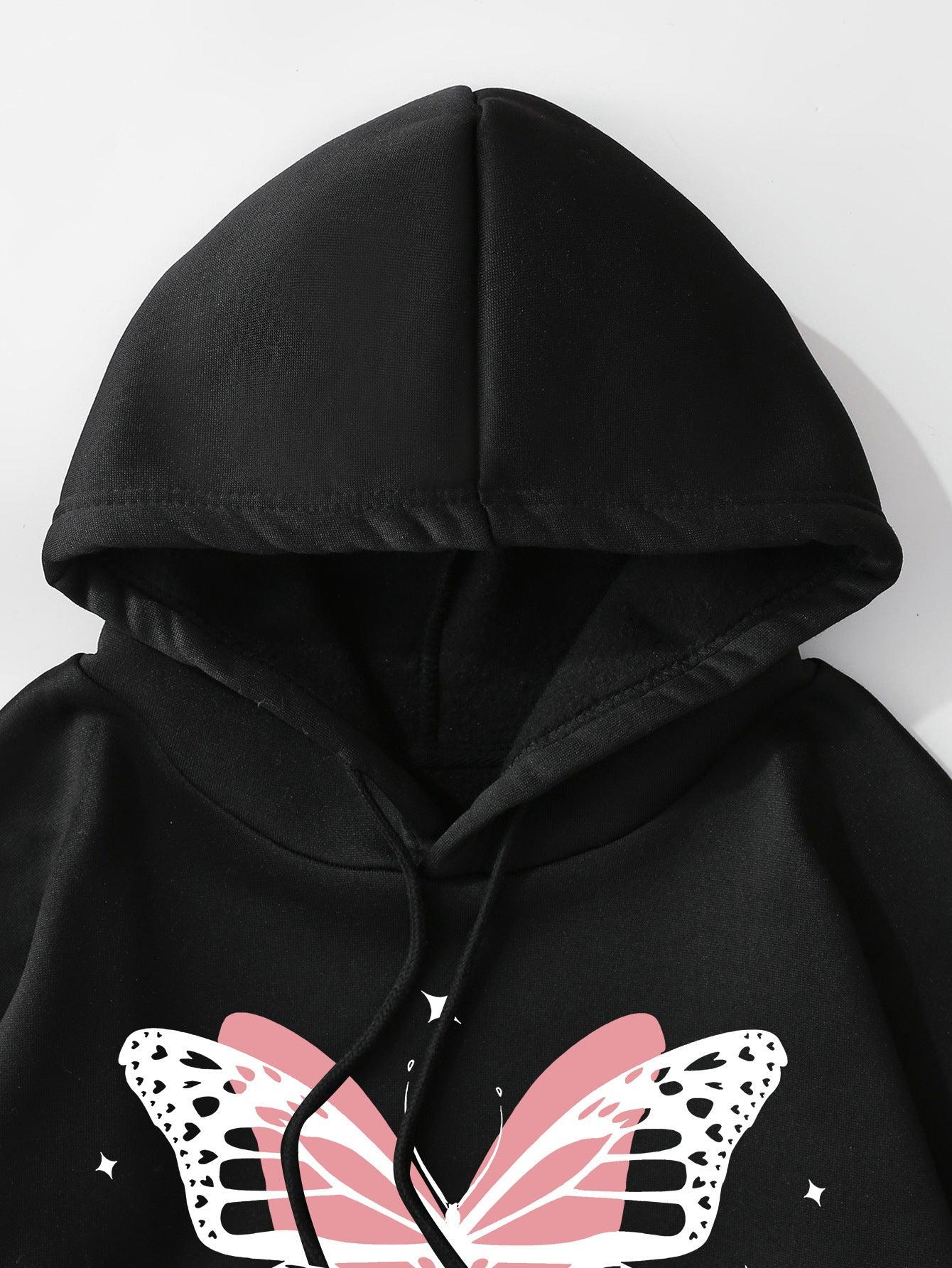 Women’s ‘Be Yourself’ Butterfly Hooded Sweater - Infinite Avenue