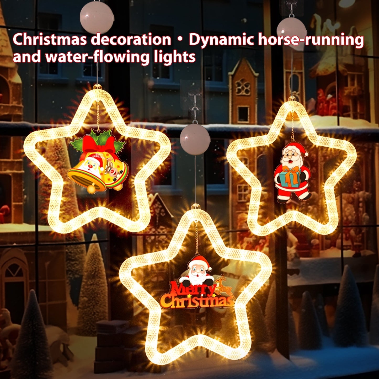 LED Christmas Star Pendant – Holiday Window & Door Decoration Infinite Avenue