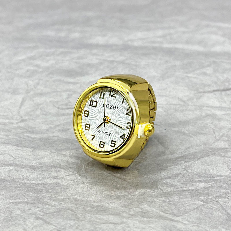 Ring Watch Simple Gold And Silver Shell All-Match Ring Watch Golden Geometry Infinite Avenue