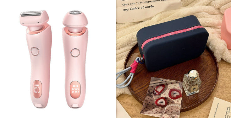 2-in-1 USB Rechargeable Epilator & Trimmer – Women’s Body Shaver Pink and Rose Pink set USB Infinite Avenue