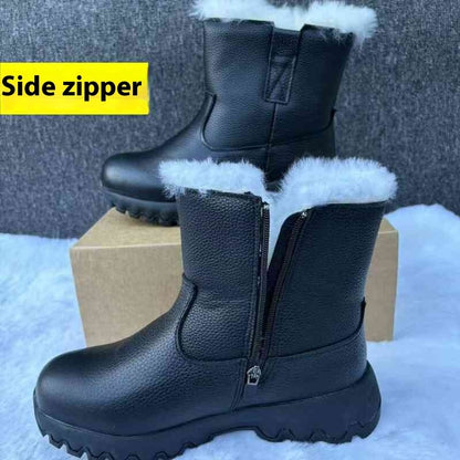 Minus 40 Degrees Cold-proof Cotton-padded Shoes Waterproof Non-slip Thick Boots Side Zipper Infinite Avenue