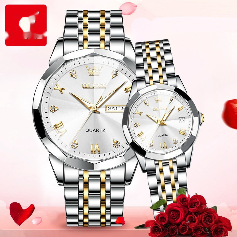 Quartz Watch Valentine's Day Gift Couple Watch Men Couple's White Pair Infinite Avenue