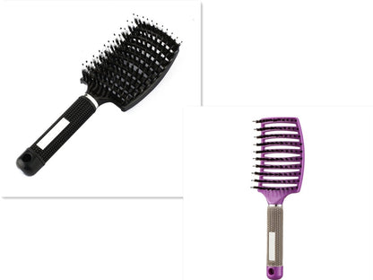 Hairbrush Anti Klit Brushy Haarborstel Women Detangler Hair Brush Bristle Nylon Scalp Massage Teaser Hair Brush Comb Set D Brush Set Infinite Avenue