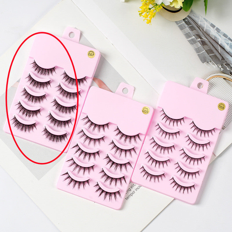 5 Pairs Manga Lashes – Anime Cosplay & Natural Wispy False Eyelashes 5 Pairs of 007 Infinite Avenue