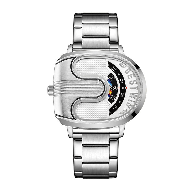 Men's U-shaped Fashion Watch White White Infinite Avenue