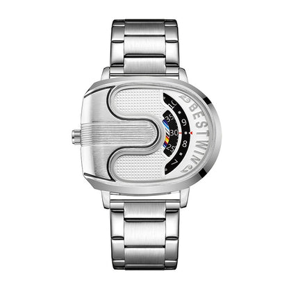 Men's U-shaped Fashion Watch White White Infinite Avenue