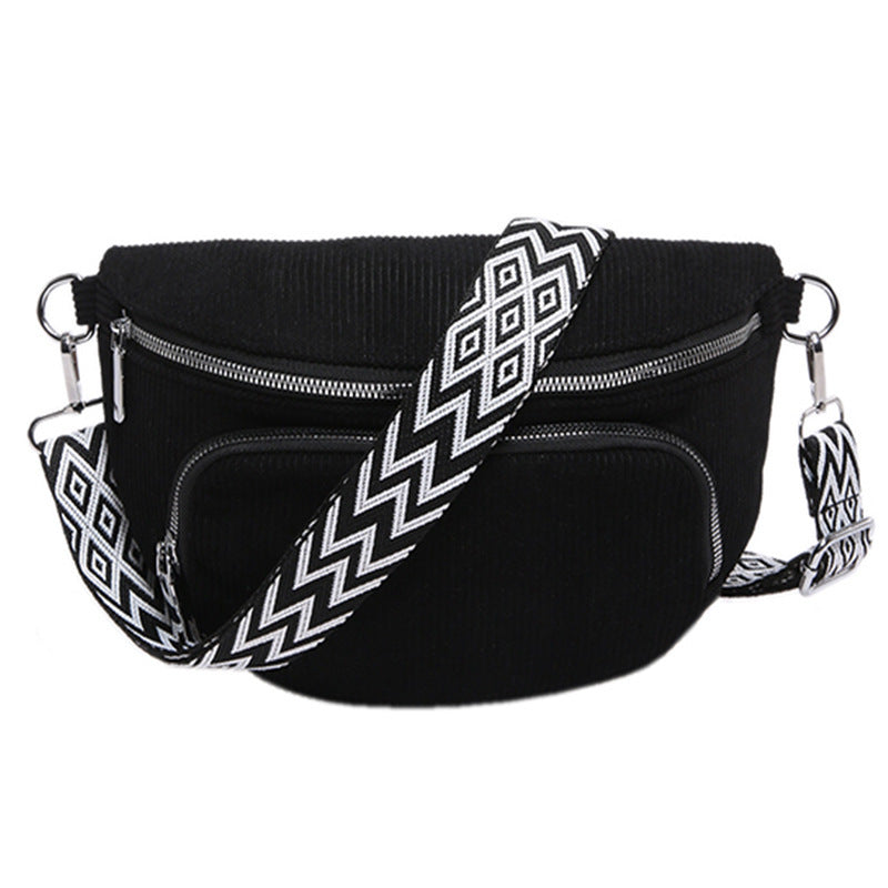 Extra Large Crossbody Waist Bag – Spacious & Trendy Black 29x19x10CM Infinite Avenue