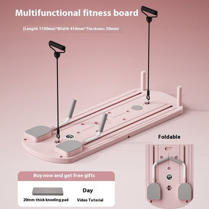 Multifunctional Fitness Board Household Fitness Equipment Pink Timing Drawstring Infinite Avenue