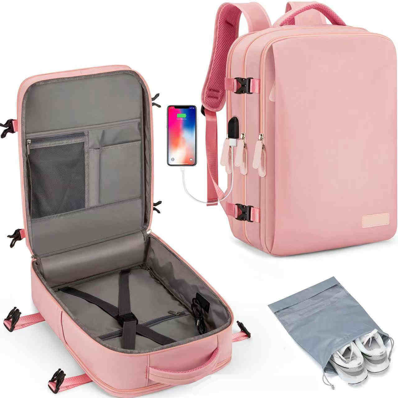 Versatile Storage Backpack for Girls Pink Upgraded Edition Infinite Avenue