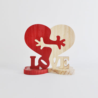 Heart-shaped Wooden Decoration Valentine's Day Gift Infinite Avenue